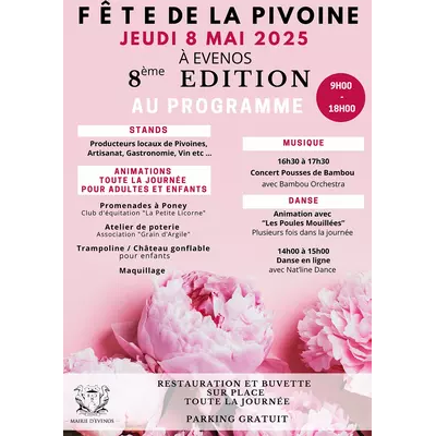 FÊTE DE LA PIVOINE - EVENOS 2025