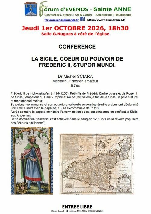 Conférence des "Forum d'Evenos"