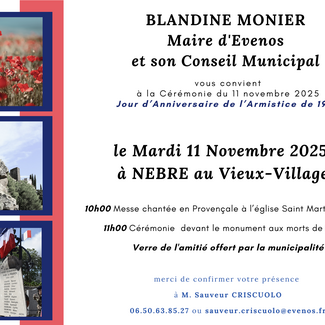 Cérémonies du 11 novembre 2019