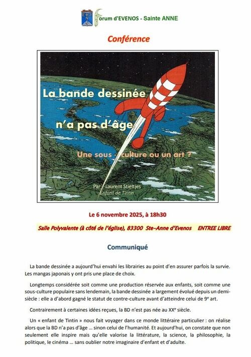 Conférence des "Forum d'Evenos"