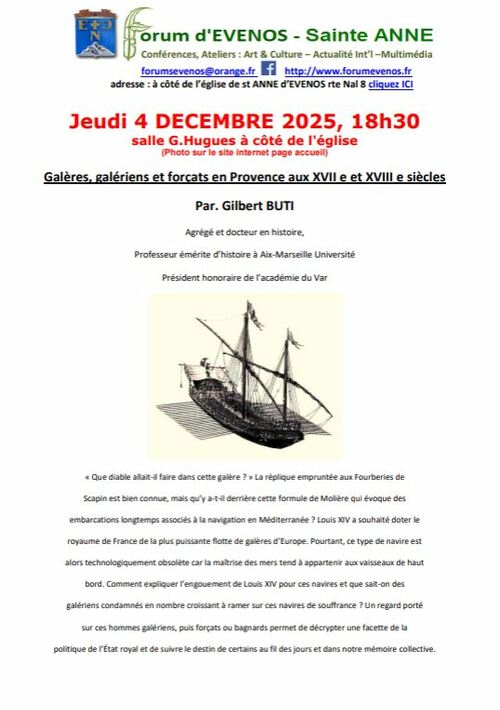 Conférence des "Forum d'Evenos"