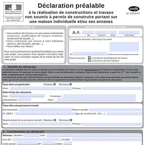 Annexe 1 : Déclaration préalable de travaux
