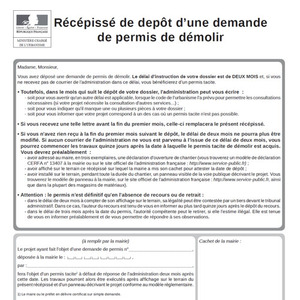 Annexe 3 : Permis de démolir