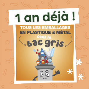 1er anniversaire des nouvelles consignes de tri des déchets
