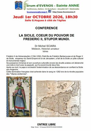 Conférence des "Forum d'Evenos"
